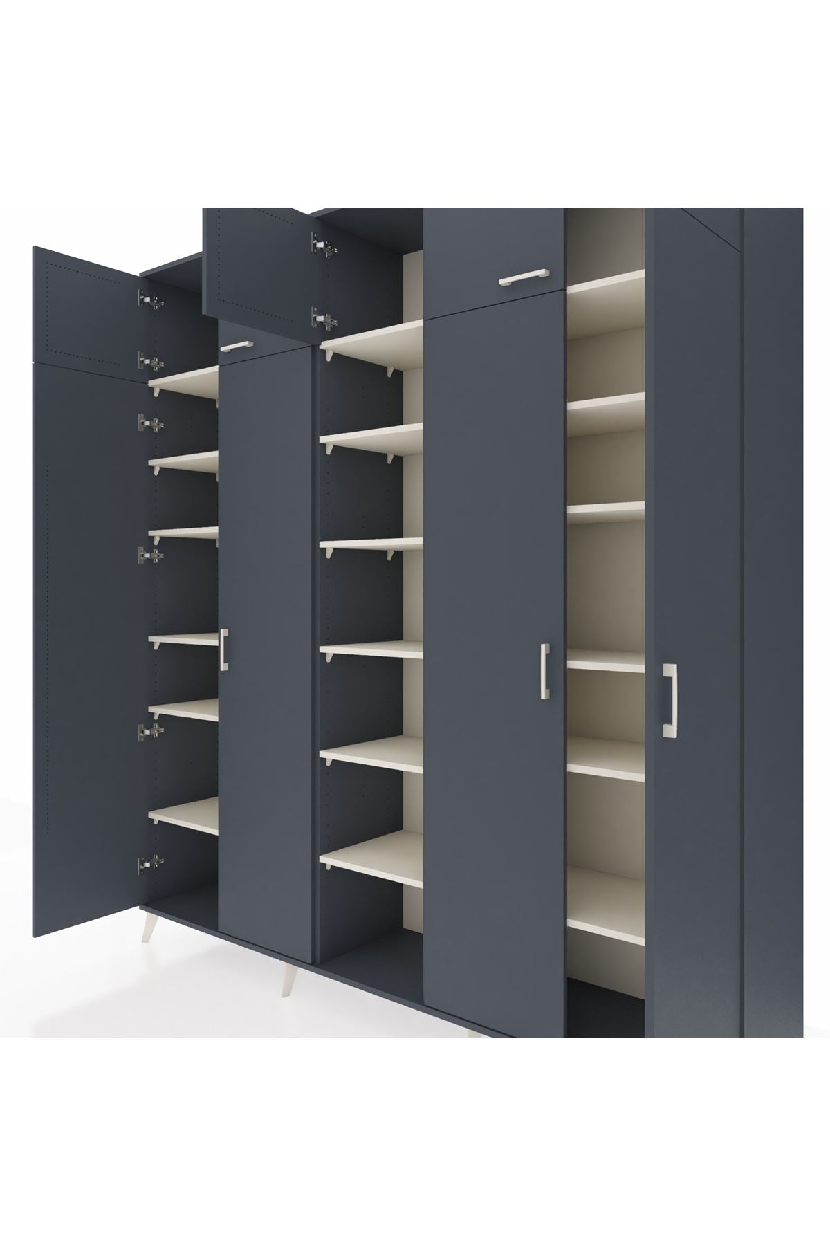 Hyperion Dolap 18 Raflı 9 Kapaklı 220x44x243 - S553M015V16B