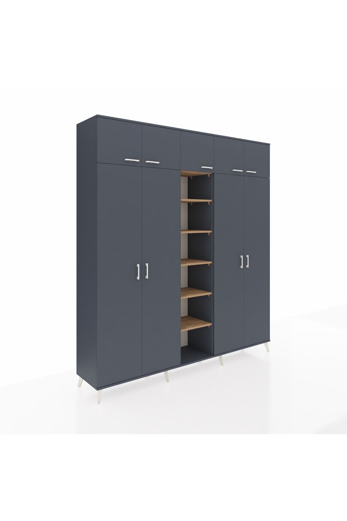 Hyperion Dolap 18 Raflı 9 Kapaklı 220x44x243 - S553M015V18B