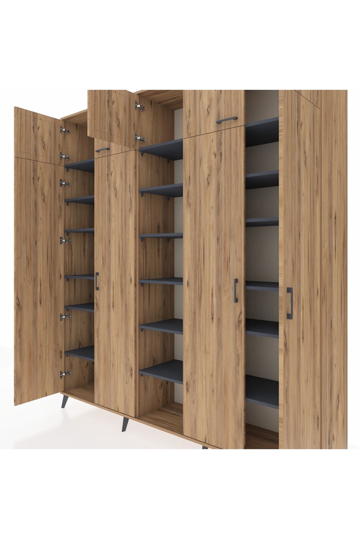 Hyperion Dolap 18 Raflı 9 Kapaklı 220x44x243 - S553M015V20B