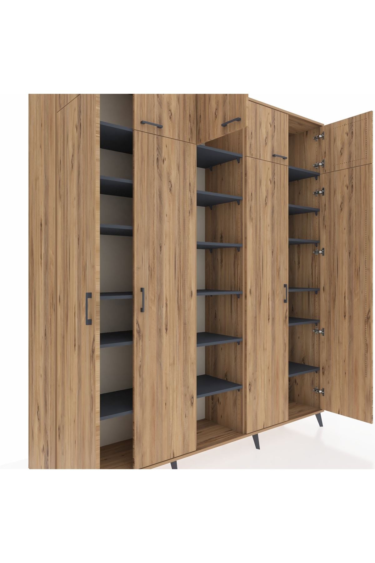 Hyperion Dolap 18 Raflı 9 Kapaklı 220x44x243 - S553M015V20B
