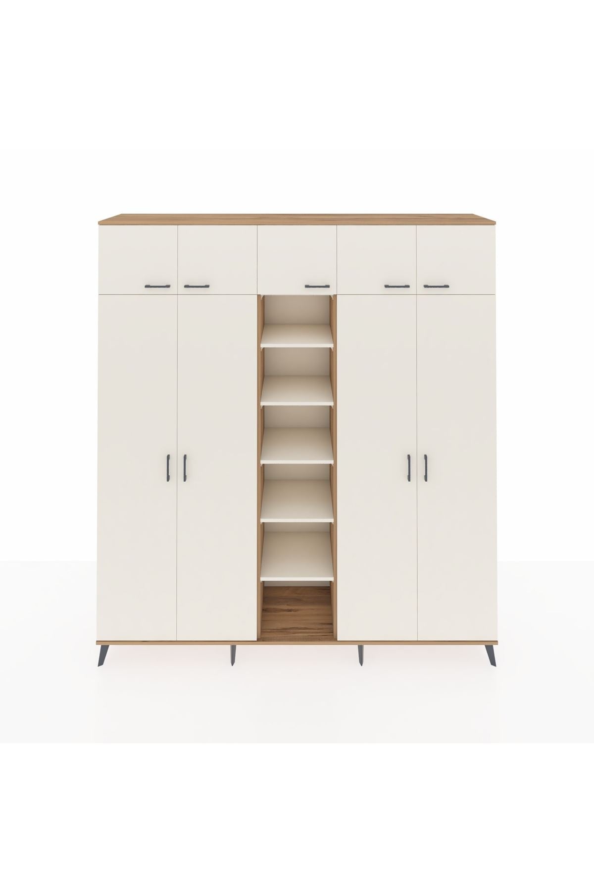 Hyperion Dolap 18 Raflı 9 Kapaklı 220x44x243 - S553M015V22B