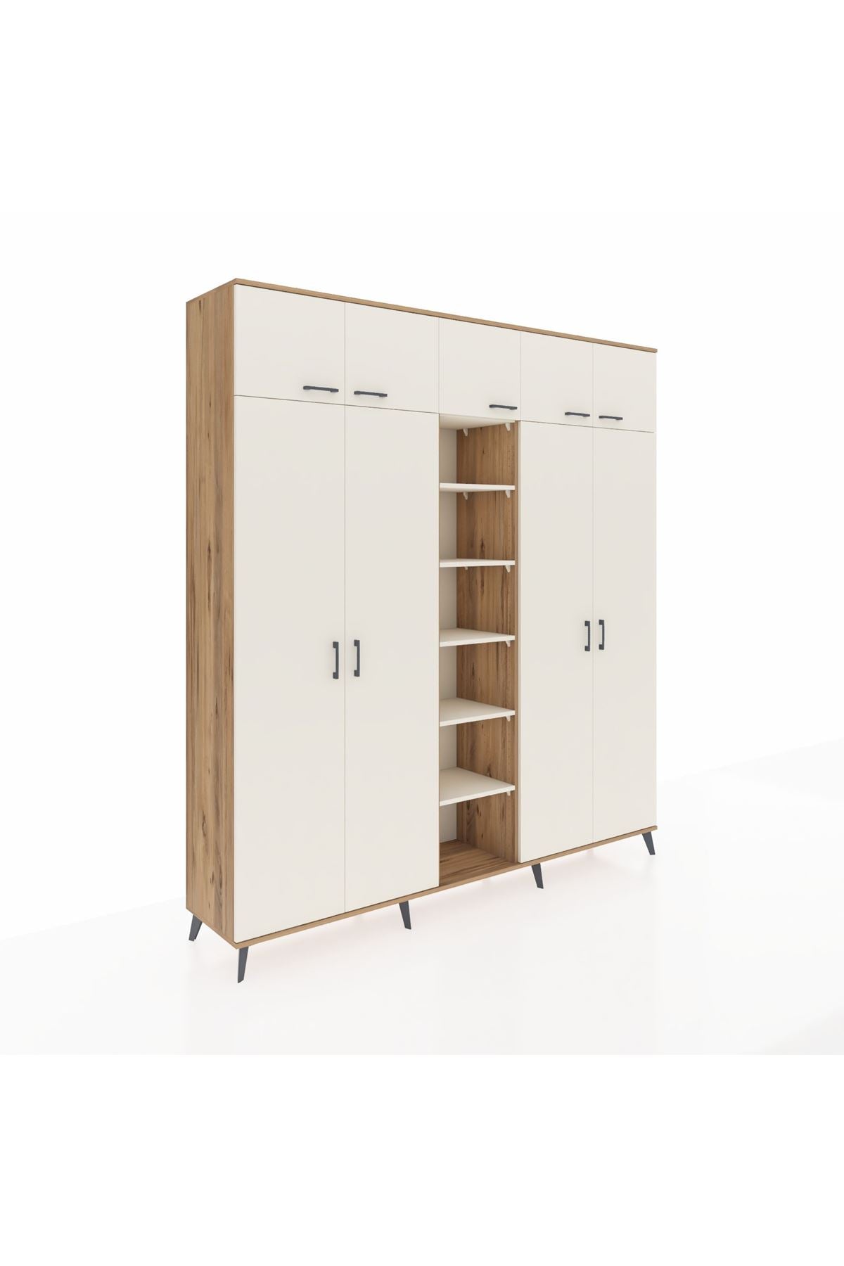 Hyperion Dolap 18 Raflı 9 Kapaklı 220x44x243 - S553M015V22B