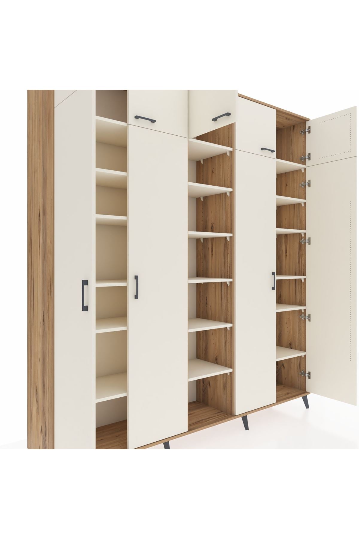 Hyperion Dolap 18 Raflı 9 Kapaklı 220x44x243 - S553M015V22B