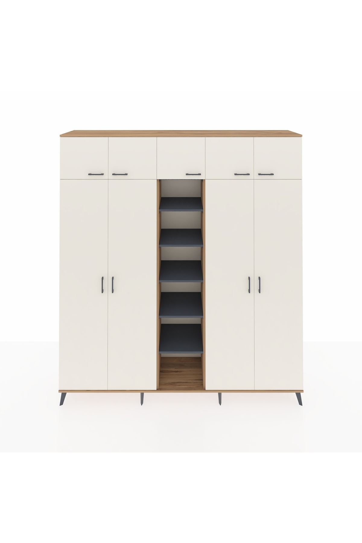 Hyperion Dolap 18 Raflı 9 Kapaklı 220x44x243 - S553M015V23B