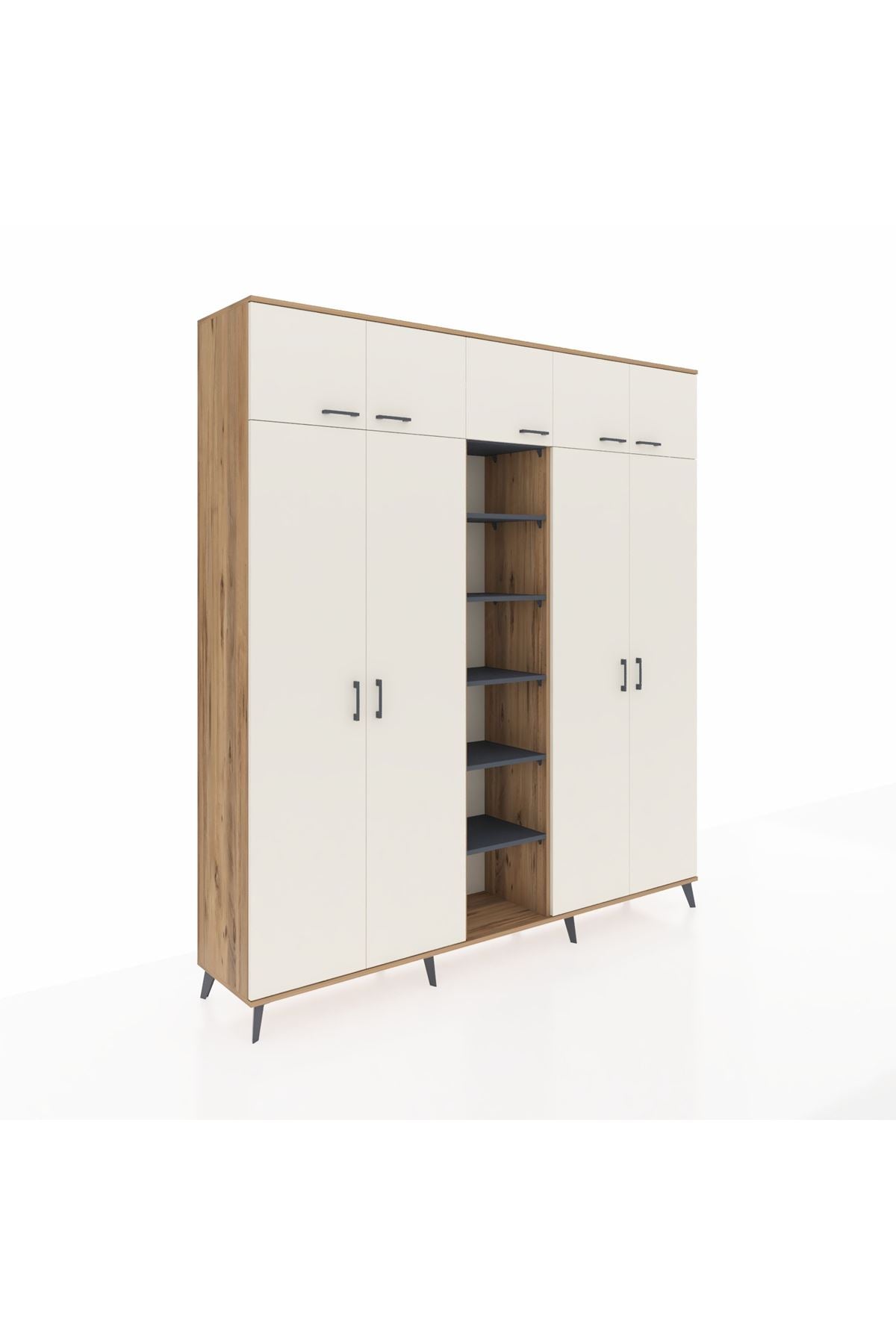 Hyperion Dolap 18 Raflı 9 Kapaklı 220x44x243 - S553M015V23B
