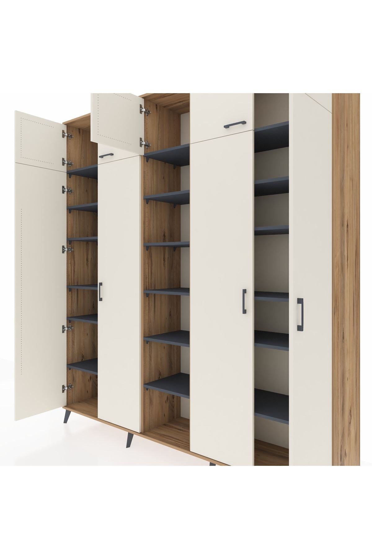 Hyperion Dolap 18 Raflı 9 Kapaklı 220x44x243 - S553M015V23B