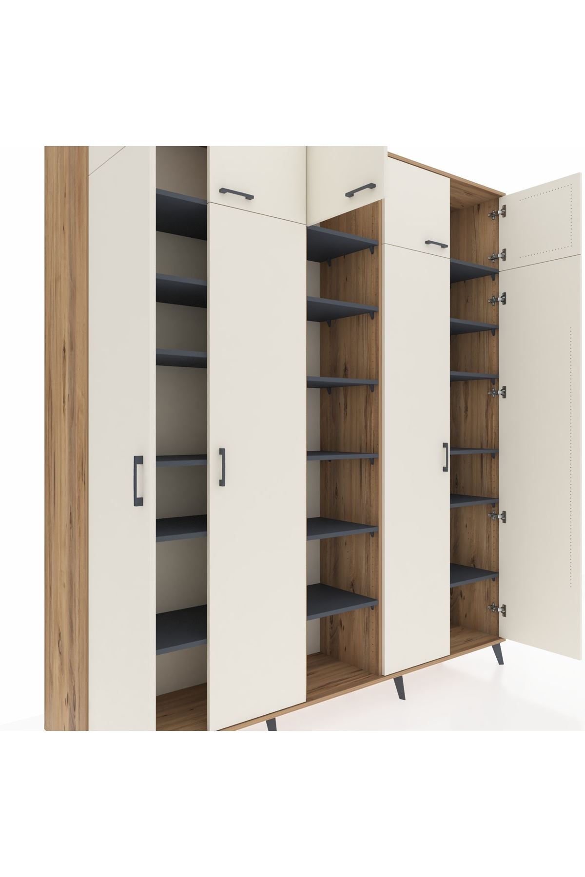 Hyperion Dolap 18 Raflı 9 Kapaklı 220x44x243 - S553M015V23B