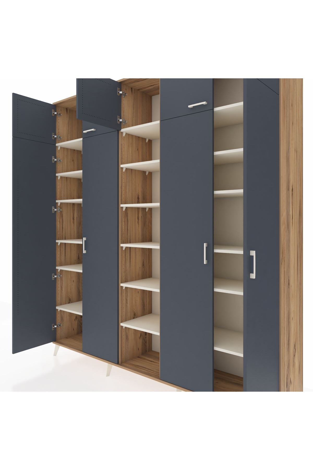 Hyperion Dolap 18 Raflı 9 Kapaklı 220x44x243 - S553M015V25B