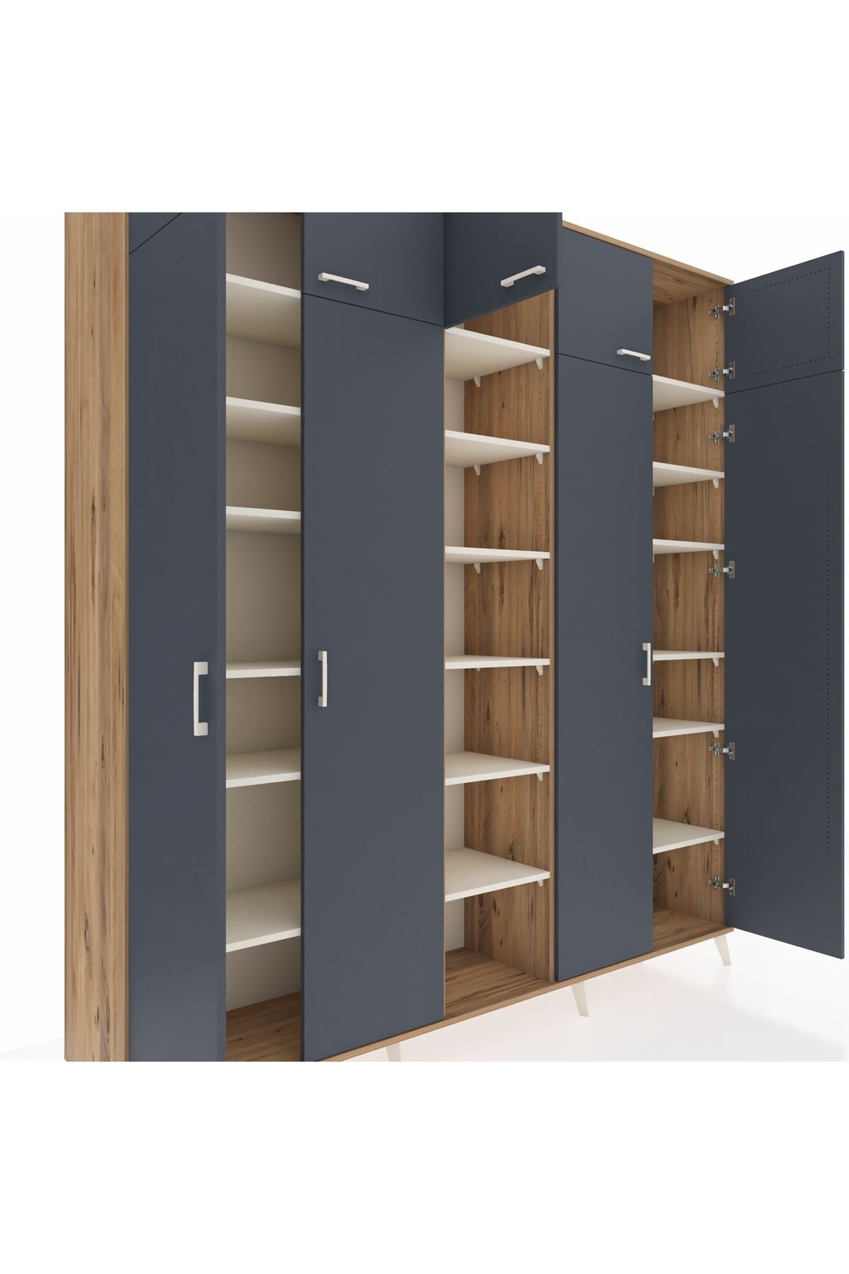 Hyperion Dolap 18 Raflı 9 Kapaklı 220x44x243 - S553M015V25B