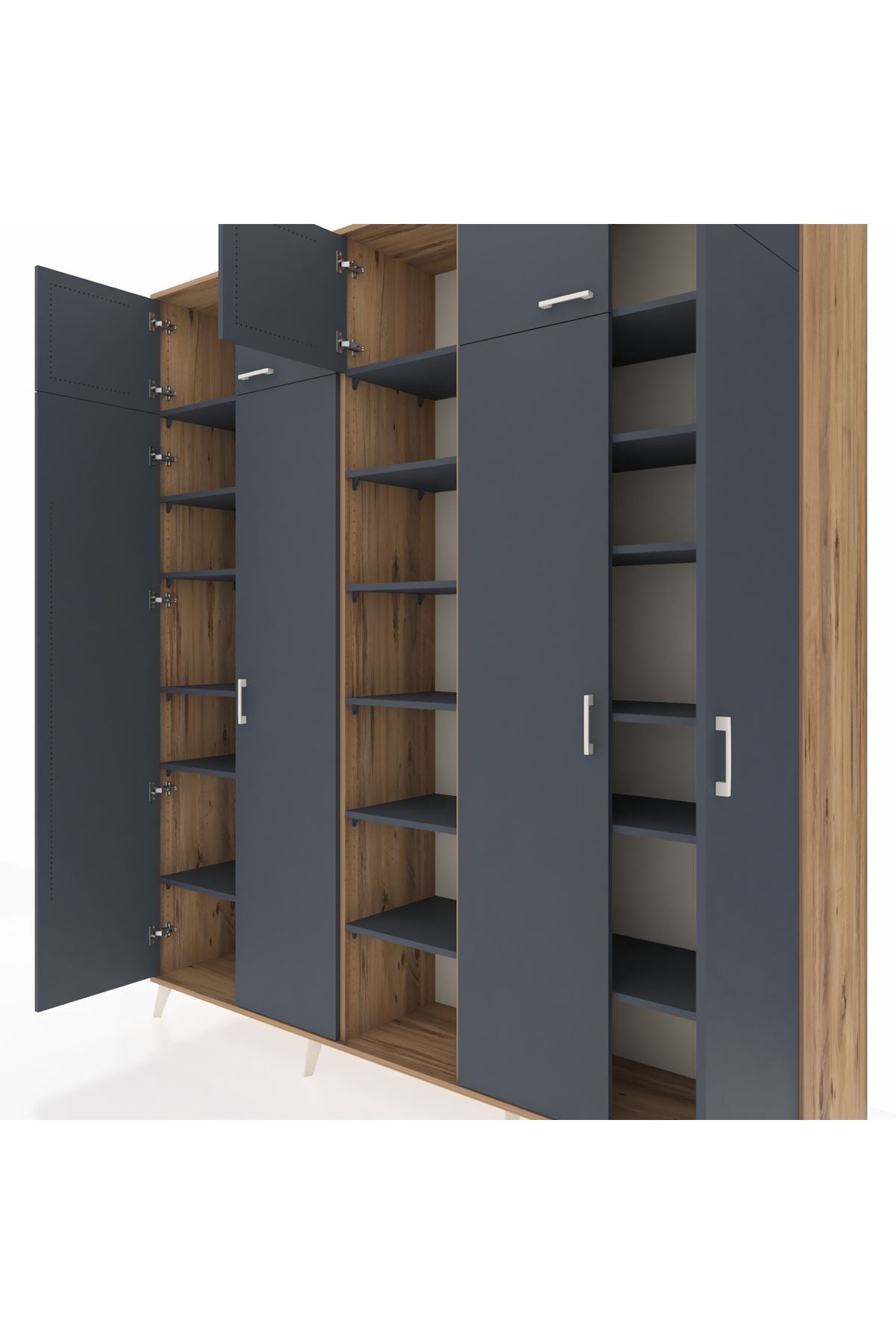 Hyperion Dolap 18 Raflı 9 Kapaklı 220x44x243 - S553M015V26B