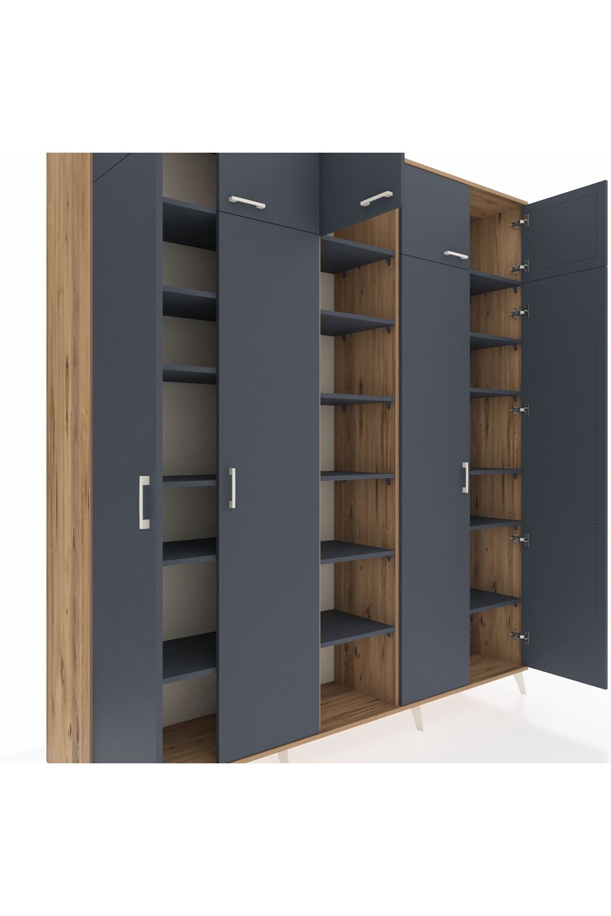 Hyperion Dolap 18 Raflı 9 Kapaklı 220x44x243 - S553M015V26B