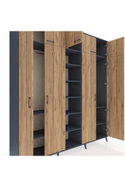 Hyperion Dolap 12 Raflı 9 Kapaklı 2 Askılı 220x44x243 - S553M016V11B
