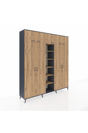 Hyperion Dolap 12 Raflı 9 Kapaklı 2 Askılı 220x44x243 - S553M016V12B