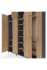 Hyperion Dolap 12 Raflı 9 Kapaklı 2 Askılı 220x44x243 - S553M016V12B