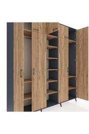Hyperion Dolap 12 Raflı 9 Kapaklı 2 Askılı 220x44x243 - S553M016V12B