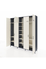 Hyperion Dolap 12 Raflı 9 Kapaklı 2 Askılı 220x44x243 - S553M016V13B