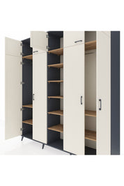 Hyperion Dolap 12 Raflı 9 Kapaklı 2 Askılı 220x44x243 - S553M016V15B