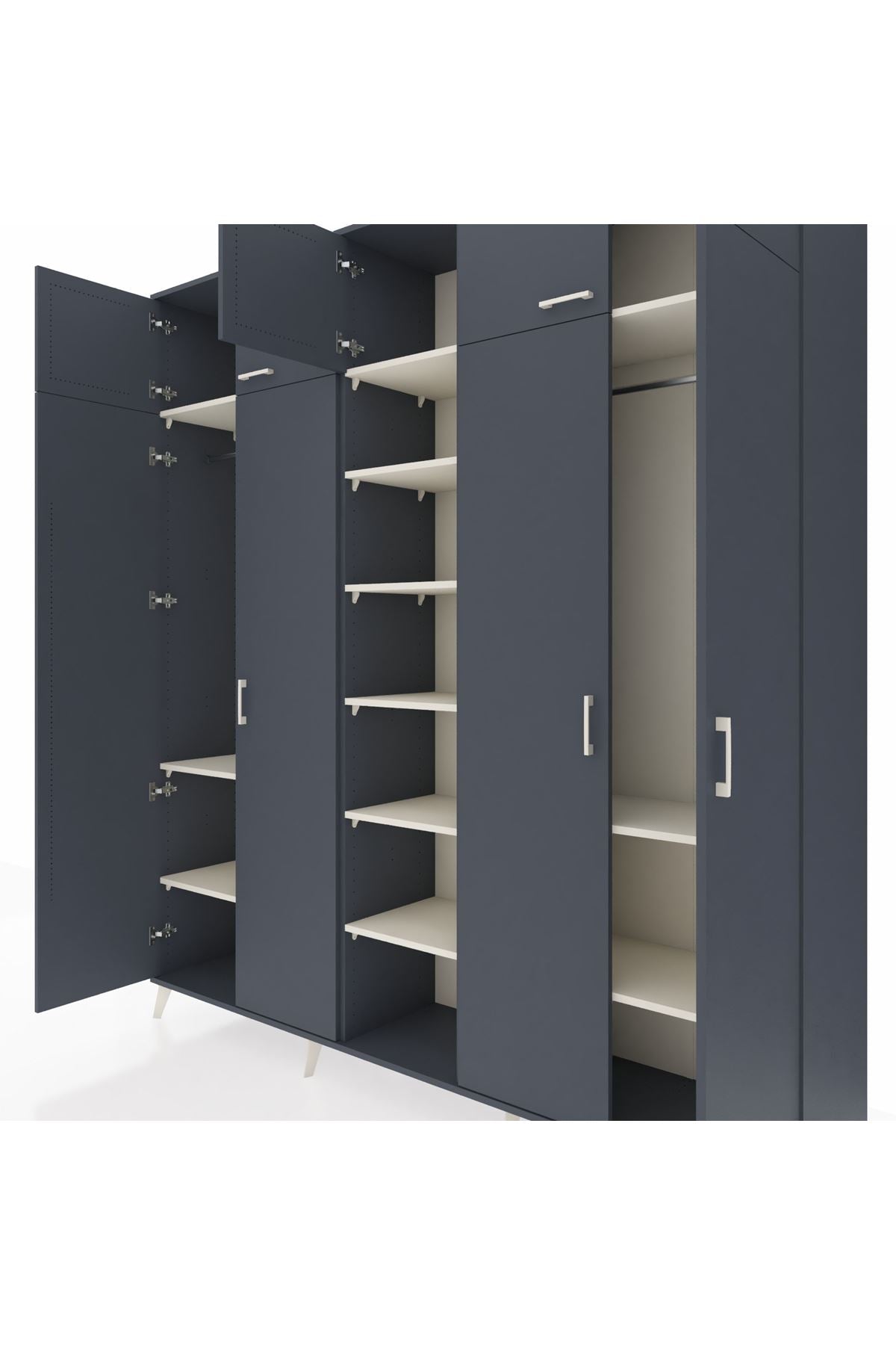 Hyperion Dolap 12 Raflı 9 Kapaklı 2 Askılı 220x44x243 - S553M016V16B