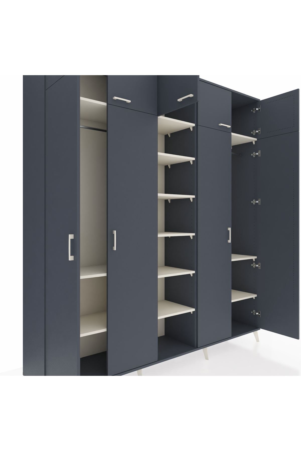 Hyperion Dolap 12 Raflı 9 Kapaklı 2 Askılı 220x44x243 - S553M016V16B