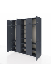 Hyperion Dolap 12 Raflı 9 Kapaklı 2 Askılı 220x44x243 - S553M016V17B