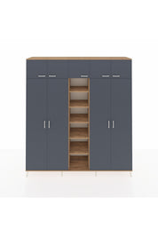 Hyperion Dolap 12 Raflı 9 Kapaklı 2 Askılı 220x44x243 - S553M016V27B