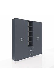 Hyperion Dolap 17 Raflı 3 Çekmeceli 4 Kapaklı 220x44x243 - S553M017V17B