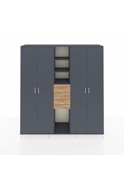 Hyperion Dolap 15 Raflı 2 Çekmeceli 4 Kapaklı 220x44x243 - S553M018V18B