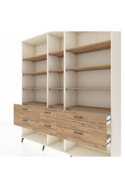 Hyperion Dolap 12 Raflı 6 Çekmeceli 220x44x243 - S553M019V03B