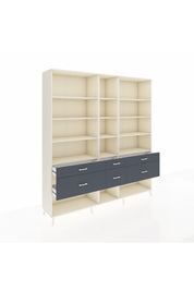 Hyperion Dolap 12 Raflı 6 Çekmeceli 220x44x243 - S553M019V05B