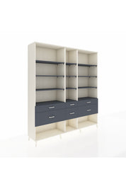 Hyperion Dolap 12 Raflı 6 Çekmeceli 220x44x243 - S553M019V08B