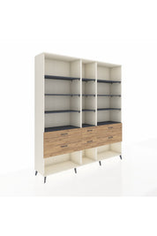 Hyperion Dolap 12 Raflı 6 Çekmeceli 220x44x243 - S553M019V09B