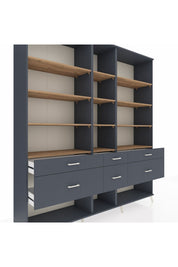 Hyperion Dolap 12 Raflı 6 Çekmeceli 220x44x243 - S553M019V11B