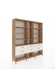 Hyperion Dolap 12 Raflı 6 Çekmeceli 220x44x243 - S553M019V19B