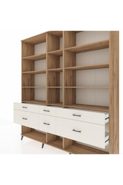 Hyperion Dolap 12 Raflı 6 Çekmeceli 220x44x243 - S553M019V19B