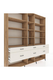 Hyperion Dolap 12 Raflı 6 Çekmeceli 220x44x243 - S553M019V19B