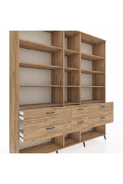 Hyperion Dolap 12 Raflı 6 Çekmeceli 220x44x243 - S553M019V21B