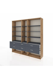 Hyperion Dolap 12 Raflı 6 Çekmeceli 220x44x243 - S553M019V26B