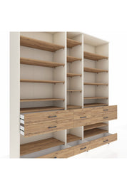 Hyperion Dolap 19 Raflı 8 Çekmeceli 220x44x243 - S553M020V03B