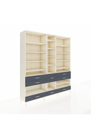 Hyperion Dolap 19 Raflı 8 Çekmeceli 220x44x243 - S553M020V05B