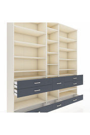Hyperion Dolap 19 Raflı 8 Çekmeceli 220x44x243 - S553M020V05B