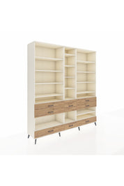 Hyperion Dolap 19 Raflı 8 Çekmeceli 220x44x243 - S553M020V06B
