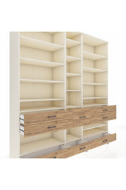 Hyperion Dolap 19 Raflı 8 Çekmeceli 220x44x243 - S553M020V06B