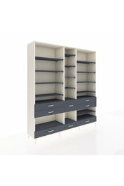 Hyperion Dolap 19 Raflı 8 Çekmeceli 220x44x243 - S553M020V08B