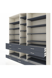 Hyperion Dolap 19 Raflı 8 Çekmeceli 220x44x243 - S553M020V08B