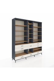 Hyperion Dolap 19 Raflı 8 Çekmeceli 220x44x243 - S553M020V10B