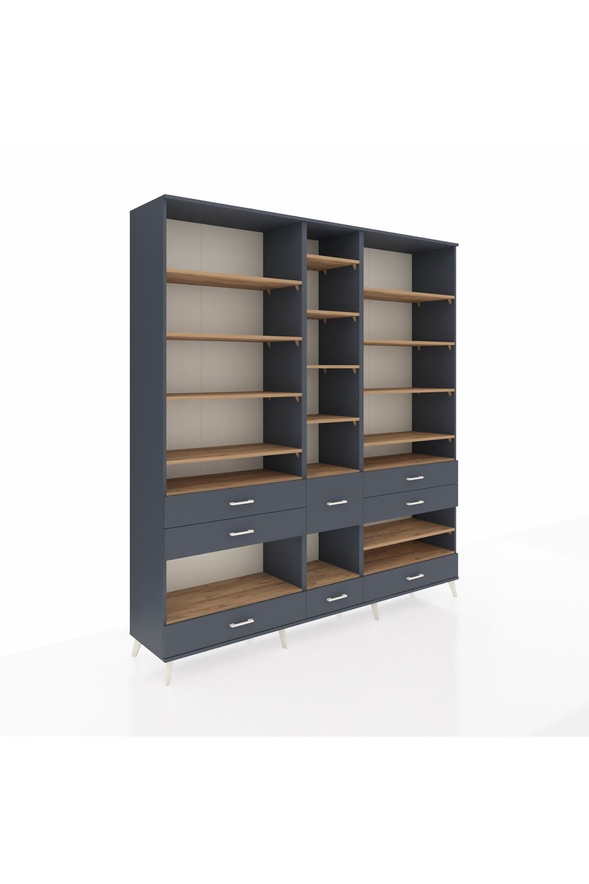 Hyperion Dolap 19 Raflı 8 Çekmeceli 220x44x243 - S553M020V11B