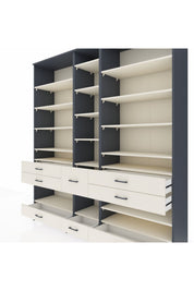 Hyperion Dolap 19 Raflı 8 Çekmeceli 220x44x243 - S553M020V13B