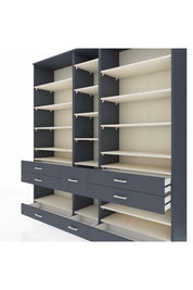 Hyperion Dolap 19 Raflı 8 Çekmeceli 220x44x243 - S553M020V14B