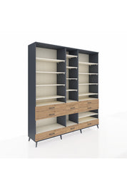 Hyperion Dolap 19 Raflı 8 Çekmeceli 220x44x243 - S553M020V15B