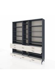 Hyperion Dolap 19 Raflı 8 Çekmeceli 220x44x243 - S553M020V16B